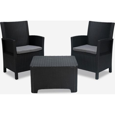 Set salotto giardino 2 poltrone esterno tavolino Rimini Grand Soleil (1/5)