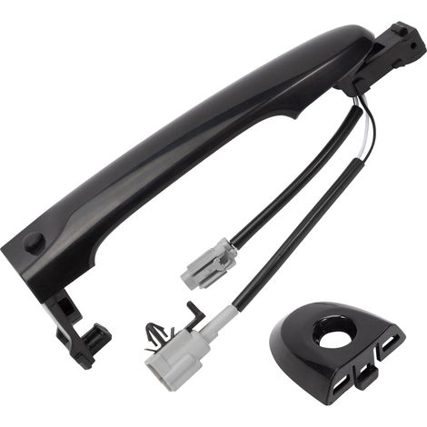 Poignée de porte extérieure avant gauche côté conducteur compatible avec Nissan Juke F15 2010-2022 Noir 80644-1FA5A 80644-3WC2A 80640-3WC2A