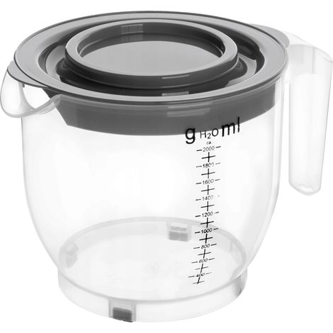 Bol de mélange, capacité de 2 litres, poignée ergonomique, design anti-éclaboussures, certifié CE, utilisation polyvalente (1/5)