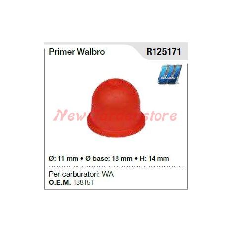 Cebador WALBRO para carburador WA cortacésped R125171