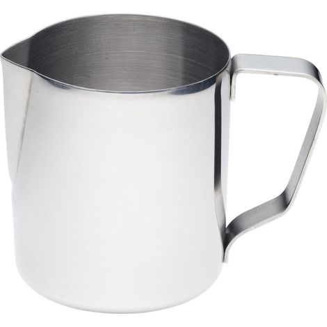 KitchenCraft Milk Jug de Milk Jug de Stainless Steel, Coffee Frothing Pitcher, 600 ml - Silver (1/3)