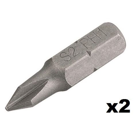Punta per cacciavite Phillips n°2 (25mm) - 2 pezzi KREATOR