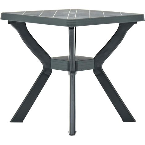 vidaXL Mesa bistro de plástico verde 70x70x72 cm (1/5)