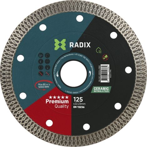 Radix - Diamantschijf voor tegels - 125 x 22,23 mm - Premium (1/3)