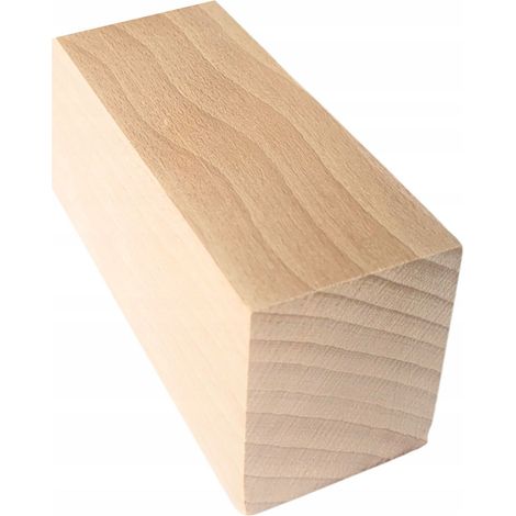 Möbelfuß Aus Massivem Buchenholz, Gehobelte Holzleiste, 60 x 40 mm, Höhe 20 cm