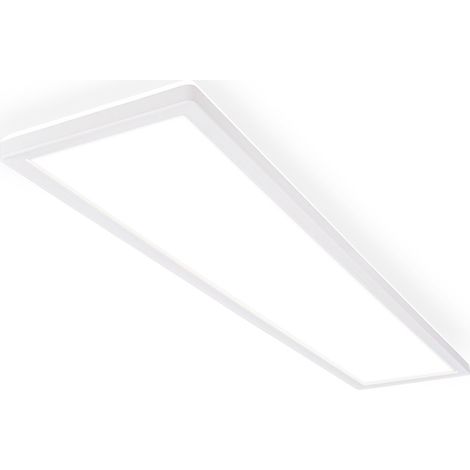 Briloner LED Deckenleuchte 98x20x3 cm 36W 4800lm 4000K Neutralweiß Backlight Weiß - Deckenlampe Wohnzimmer Küche Flur