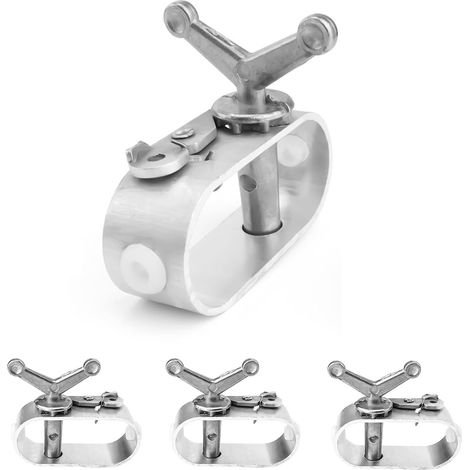 4 Pièces Tendeur Fil a Linge Exterieur, Tendeur de Corde Alliage D'aluminium, Crochet Tendeur Facile Utiliser, Corde Non Incluse, pour Couvertures Piscine, Auvents Bâches Piscine