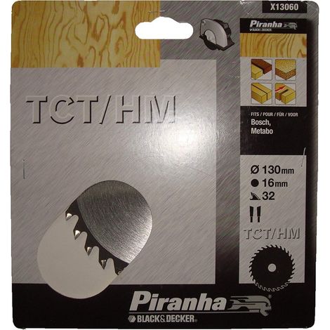 BLACK&DECKER - LAMA PER SEGA CIRCOLARE PER TAGLIO FINE LEGNO TCT 130X16X32 MM