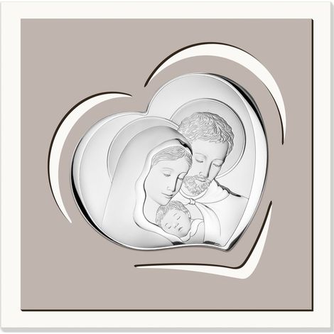 Quadro moderno in argento con Sacra Famiglia Dimensioni: 17x17 cm Codice articolo: VL81492/1L