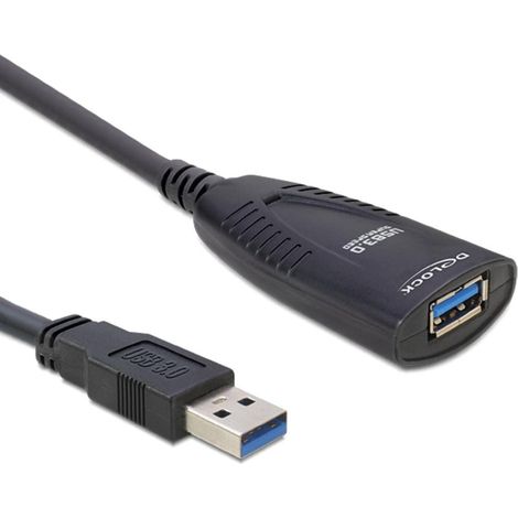 83089 Rallonge USB 3.0 Delock - 5m M/F (Noir)