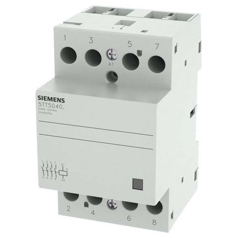 Siemens Contactor INSTA con 4 contactos NA para AC 230V, 400V 40A Control AC 230V, 5TT50400