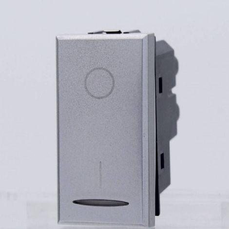 Trade Shop - SCHALTER 2P 16A BIPOLAR 0-1 SILBER KOMPATIBEL MIT BTICINO AXOLUTE AXIAL - (1/2)