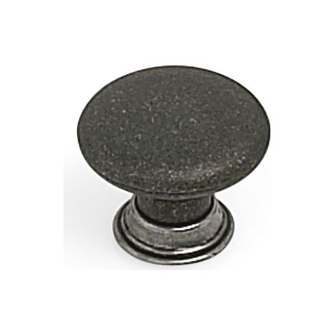 Pomo 33 mm R.15.3584.53.58 Modelo Carcasona Plata Vieja-Hierro Negro (1/3)