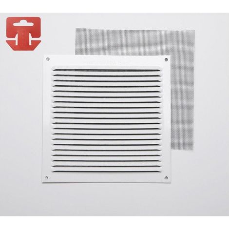 Rejilla con Mosquitera Aluminio 0.6 Blanco Lacado 170x170mm (G)