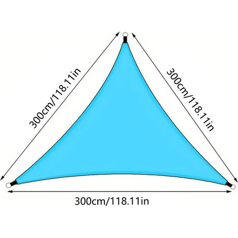 Auvent triangulaire extérieur 333M, abri de pluie pliable pour paysage-bleu (1/5)