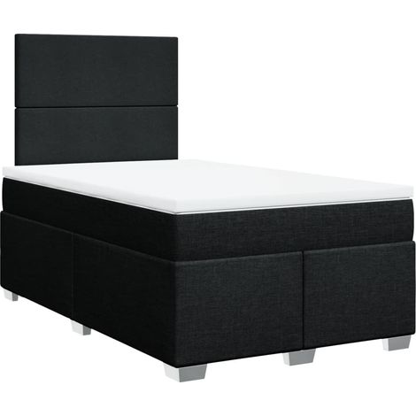 Maison Exclusive - Giroletto a Molle con Materasso Nero 120x200 cm in Tessuto (1/5)