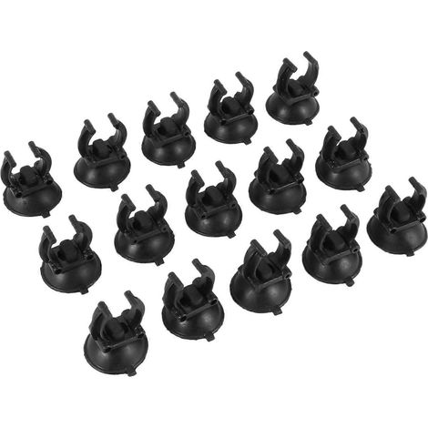 Ventouses pour chauffage d'aquarium, pinces de fixation de 33 mm de diamètre, accessoires pour aquarium, lot de 15, noir (1/5)