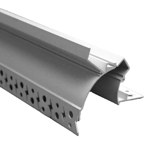 Profilé Aluminium Blanc 2m pour Ruban LED simple pour Faux-Plafo