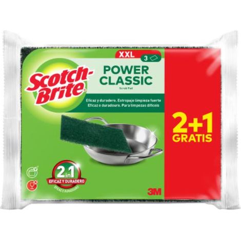 scotch-brite® estropajo fibra verde xxl 2+1 gratis 7100309047