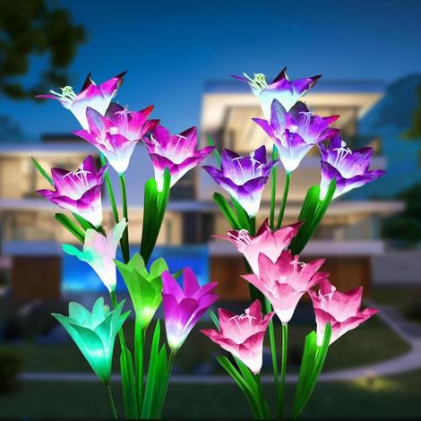 IP65 résistant à l'eau Lampe énergie autonome – bornes Solaires extérieur Jardin Lot de 4 Couleurs (1/5)