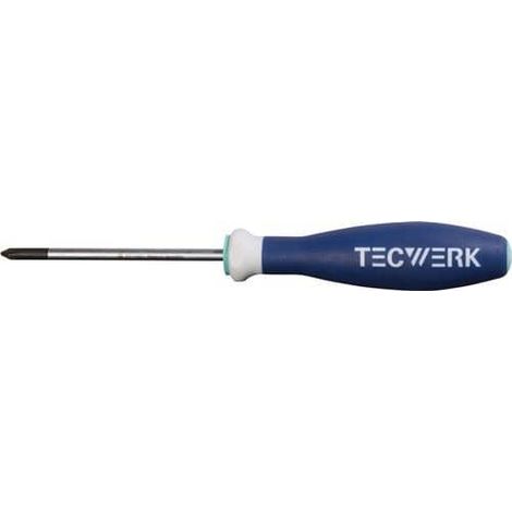 TECWERK Schraubendreher Gr.PH 1 Klingen-L.80mm 3K-Griff Rundkl.TECWERK (1/3)