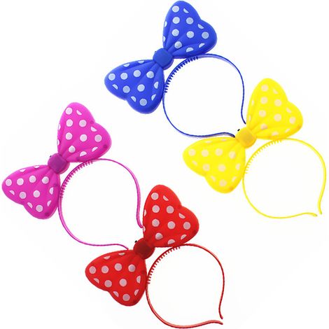 12 schicke Haarschleifen, LED-beleuchtete Haarschleifen aus Kunststoff für Cosplay, geeignet für Nachtclubs und Bars, verschiedene Farben (1/5)