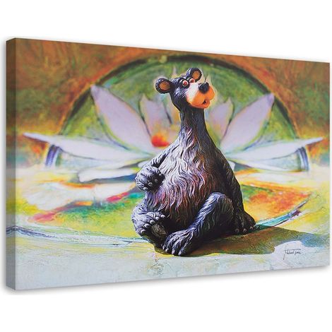 Tableau sur toile Ours en peluche Coloré 90x60 (1/5)