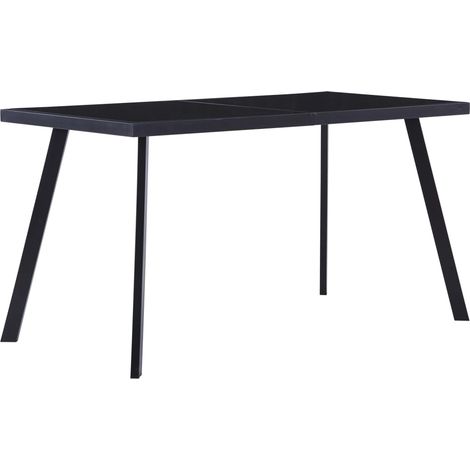 Esstisch Schwarz 140 x 70 x 75 cm Hartglas