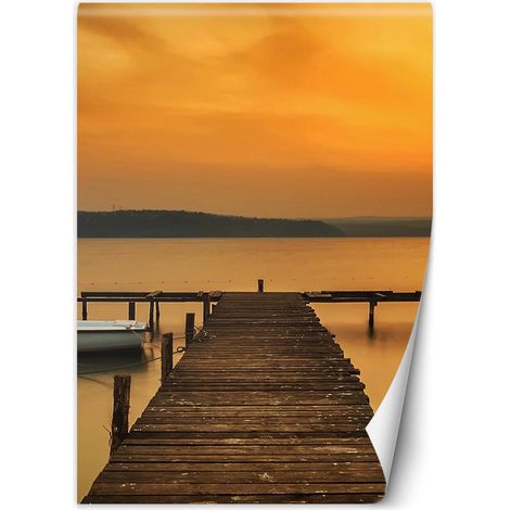 Fototapete Brücke bei Sonnenuntergang 150x210 cm (1/5)