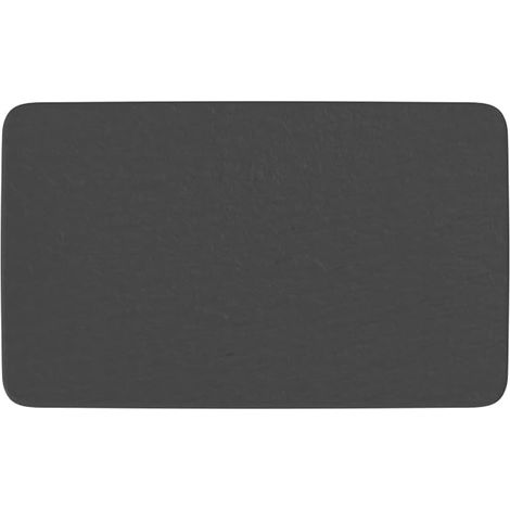 Assiette Multifonction rectangulaire, Plat de présentation, Porcelaine, résiste au Lave-Vaisselle, Noire (1/5)