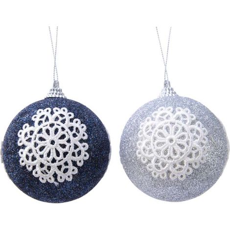 Sfera con ricamo fiocco di neve
