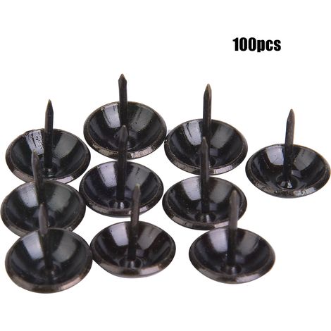 Lot de 100 clous de tapissier rétro à tête ronde épaisse, accessoires décoratifs pour meubles, 19 x 23 mm (1/5)