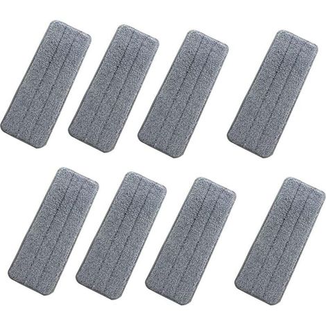 8 Pièces Housse de Nettoyage de Rechange, Mop Remplacement des Tampons, Têtes de Rechange pour Balai Serpillère, pour la Plup (1/4)