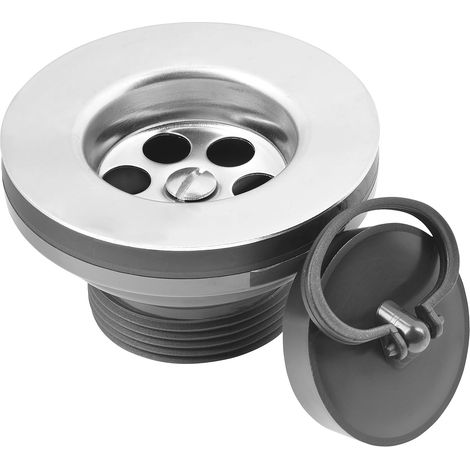 Vanne d'argile de feu - 1 1/2" AG - Fabriqué avec des plastiques recyclés - Emballage recyclable bonde/bouchon d'évier / T352504R, gris (1/5)