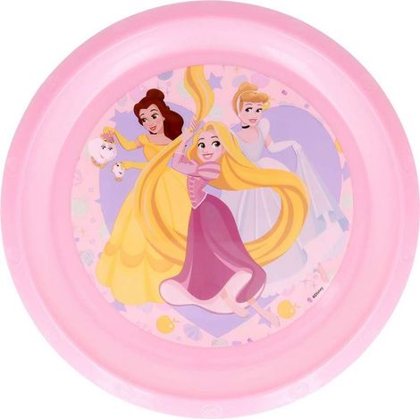 TATAWAY Disney Piatto piano rosa per bambine in plastica Principesse resistente (1/2)