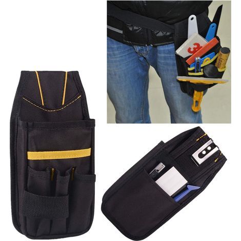 Ceinture Porte Outils,Pochette à outils,Petite Sacoche à outils avec ceinture en nylon réglable,imperméables pour technicien,constructeur, technicien de maintenance,famille (1/5)