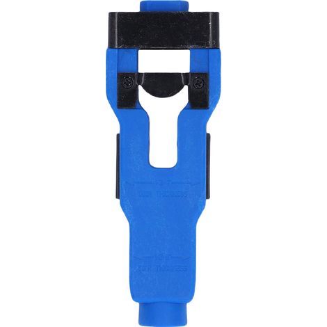 Outil de mortaisage pour loquet de porte, installation propre et précise pour portes de 1-3/4" et 1-3/8" d'épaisseur, couleur bleue. (1/5)