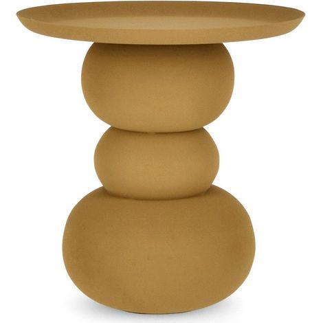 Tavolino alpa con varie tonalità di colore e misure in acciaio -ø 41 a - h42 cm / Senape (1/5)