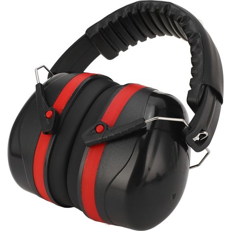 Casque antibruit industriel protection auditive réglable pliable noir rouge pour bébé et adulte (1/5)