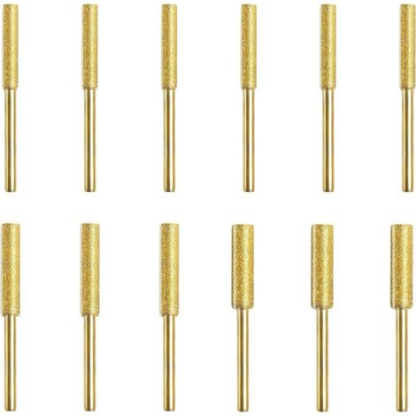 Lot de 12 affûteurs tronçonneuse : affûteur chaîne diamanté pour affûter efficacement, 3 tailles, compatible avec les tronçonneuses et électriques. Affûteuse - (1/5)