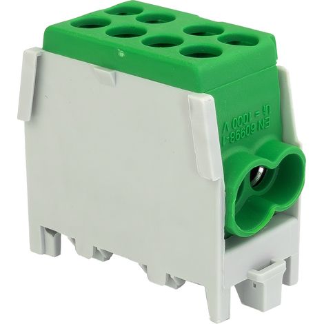 Bloc de distribution, terminal de branchement, pont, 1P, 1,5-25 mm², vert (1/5)
