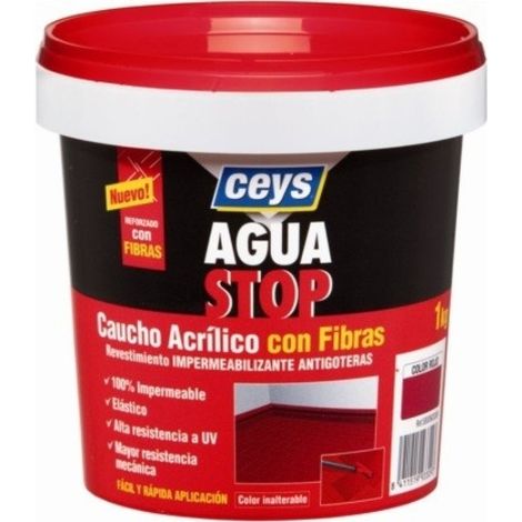 Sellador impermeable Aguastop Caucho con Fibras, Blanco, 1 kg  Ceys 903312 (1/3)