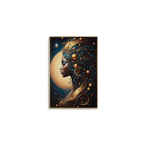Impression sur toile avec éclairage led minerva laqué avec cadre -b- cm 60 x 3,5 x90 (1/5)