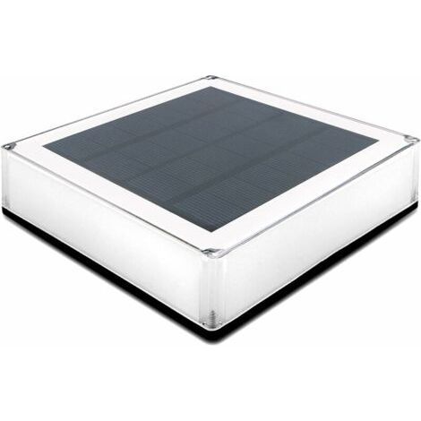Embouts de poteaux solaires 12 x 12 cm, 1 pièce, étanches, pour poteau de clôture en bois, éclairage de jardin pour terrasse, patio, escaliers (1/5)