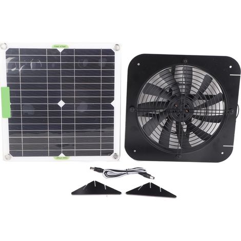 Ventilateur d'extraction alimenté par panneau solaire, 100W, 18V, 13.5 pouces, pour grenier, maison d'animaux, poulailler, camping-car, serre