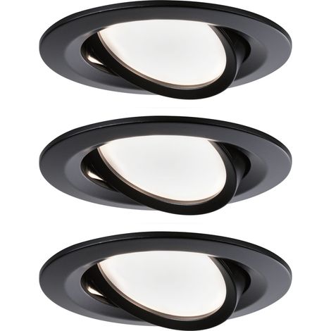 Paulmann 94471 Luminaire à LED encastrable jeu de 3 LED 18 W noir (mat) Y110432 (1/5)