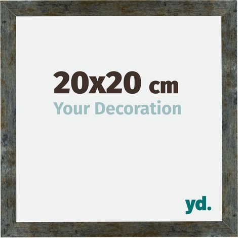 yd. - Cadre photo 20x20 - Bleu Or Melange - MDF - Mura
