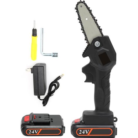 Scie à élaguer électrique mini F001 noire, outil de jardin rechargeable à main, coupe de branches AC110-240V (1/5)