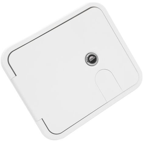 Trappe de cordon d'alimentation pour camping-car, 145 x 116 mm, avec serrure et clés en acier inoxydable, porte d'accès électrique à ouverture à 180 degrés pour camping-car, remorque, camping-c (1/5)