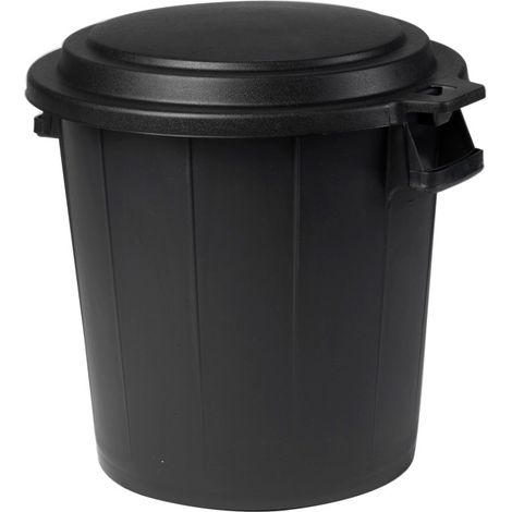 Poubelle 50L avec Couvercle - Bac 2 poignées et Couvercle Plat - Fabriqué en France - Livraison gratuite (1/2)